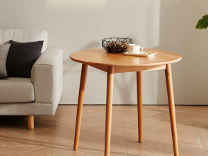 Solid wood round dining table 3D Модель