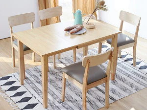 Expandable Folding Wood Table 3D Model