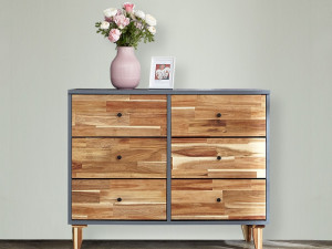 Vince solid wood chest of drawers 1000 GRW003C 3D 模型