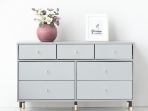 Mystic 1200 7-tier wide chest of drawers 3D Model