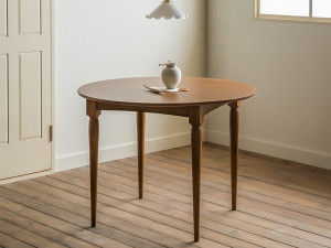Rebecca round wooden table dining 3D Modell