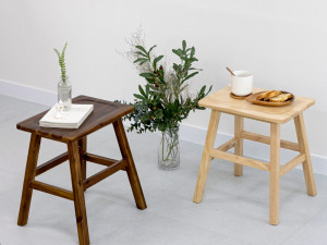 Main wooden stool chair planter stand 3D 모델