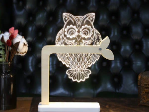 LED Acrylic Mood LightOwl 3D Model