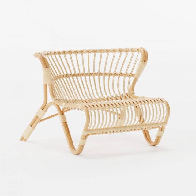 FOX CHAIR Antique 3D Model .c4d .max .obj .3ds .fbx .stl .blend