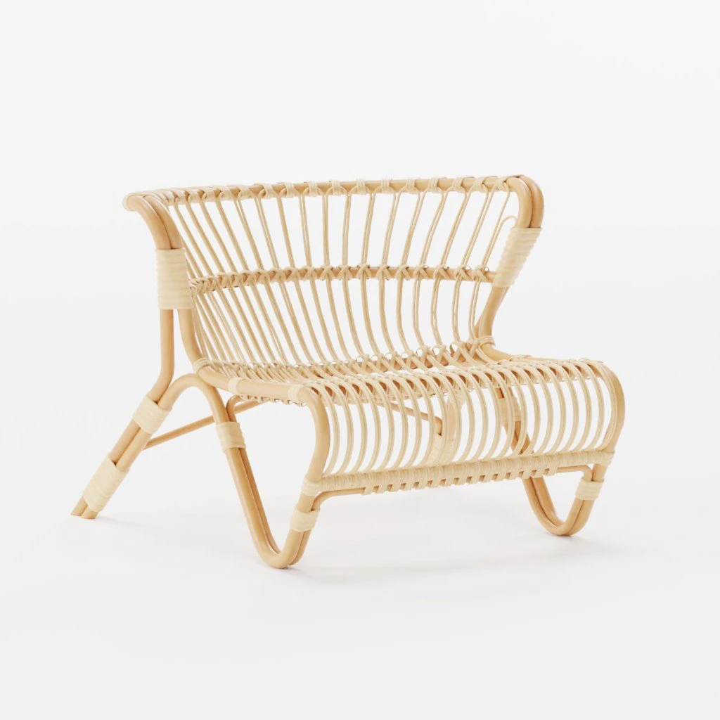 FOX CHAIR Antique 3D Model .c4d .max .obj .3ds .fbx .stl .blend 