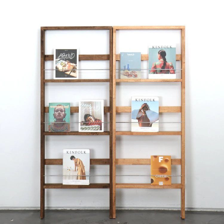 Flat wood magazine rack 3D Model .c4d .max .obj .3ds .fbx .stl .blend 