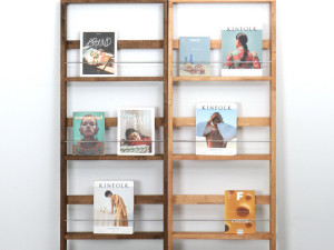 Flat wood magazine rack Modelo 3D