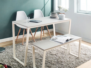 Robe 4 seater bench dining table set 3D 모델