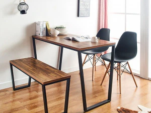 Robe 4 seater bench dining table set 3D Model