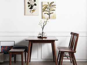 Cocoa Esstischset aus Holz f&uuml;r 6 Personen 3D Modell