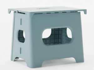 Compact Folding Stool Footrest Step 3D Model