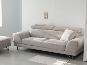 Aqua fabric Ron 3-seater sofa 3D Model