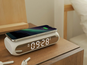 Wireless charging mood light LED table clock 3D Model