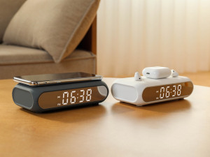 Wireless charging mood light LED table clock 3D Модель