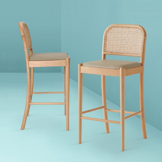 Nadal Rattan Bar Chair Modèle 3D .c4d .max .obj .3ds .fbx .stl .blend 
