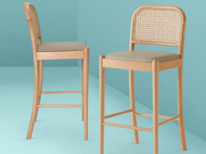 Nadal Rattan Bar Chair 3D Model