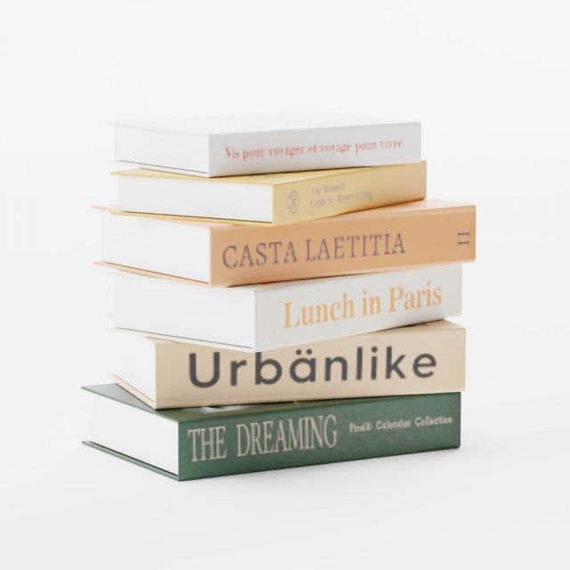 Book 6s 3D Модель .c4d .max .obj .3ds .fbx .stl .blend 