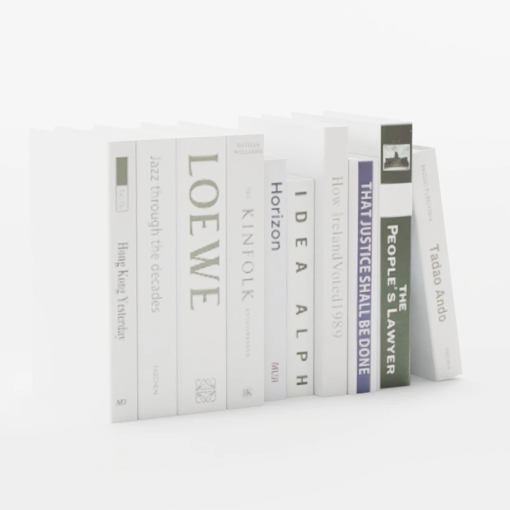 Book 10s 3D Model .c4d .max .obj .3ds .fbx .stl .blend 