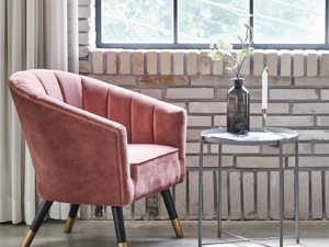 Aaron Velvet Fabric Sofa 3D Model