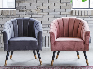 Aaron Velvet Fabric Sofa 3D Model
