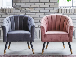 Aaron Velvet Fabric Sofa 3D Model