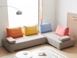 3-seater fabric sofa 3D Model