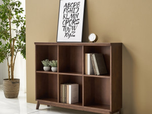 Oteca Solid Wood Bookcase Low 1200 Model 3D