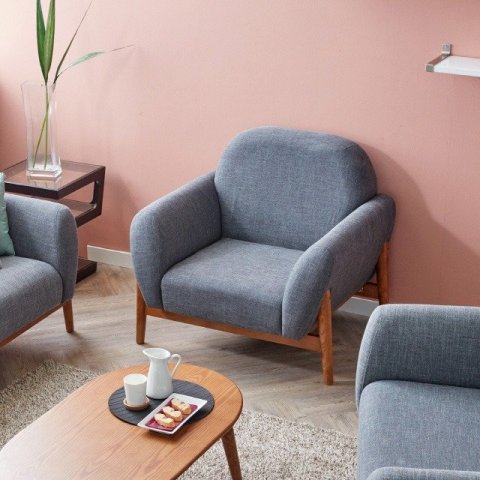 Amor solid wood fabric 1 seat sofa Modèle 3D .c4d .max .obj .3ds .fbx .stl .blend 
