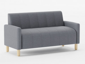 Honi 2 person fabric sofa 3D-Modell