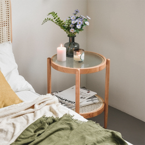 Bistro rattan round side table Model 3D .c4d .max .obj .3ds .fbx .stl .blend 