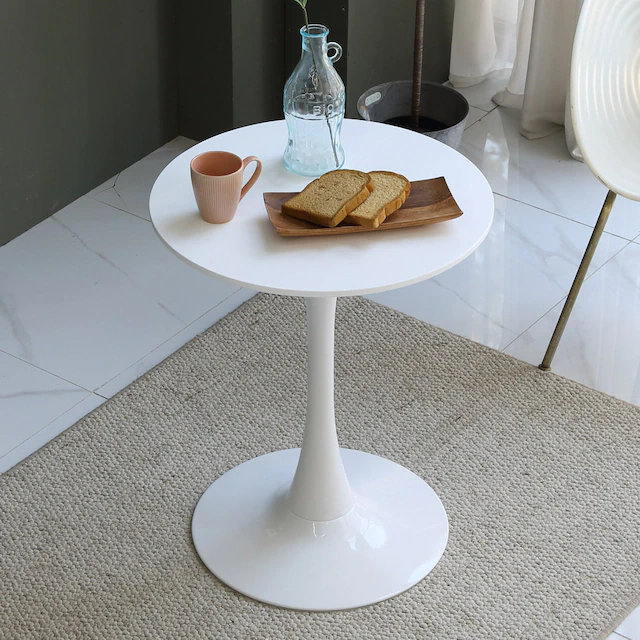 Florence white round table dining table 600 3D Model .c4d .max .obj .3ds .fbx .stl .blend 