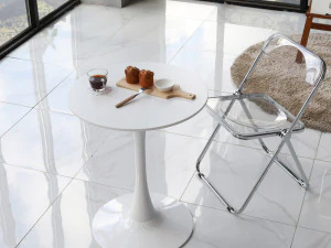 Florence white round table dining table 600 3D Model