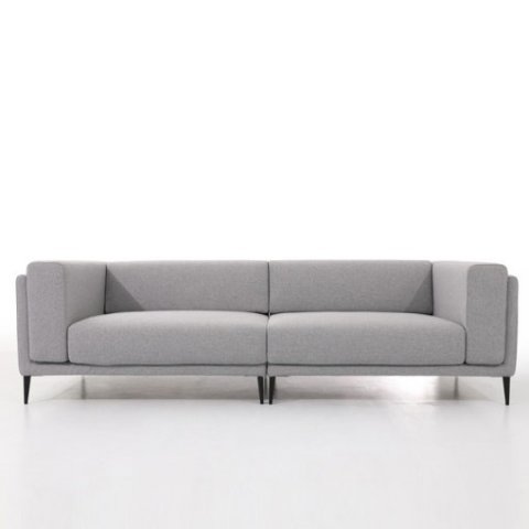 Gray full cover fabric sofa 3D 모델 .c4d .max .obj .3ds .fbx .stl .blend 