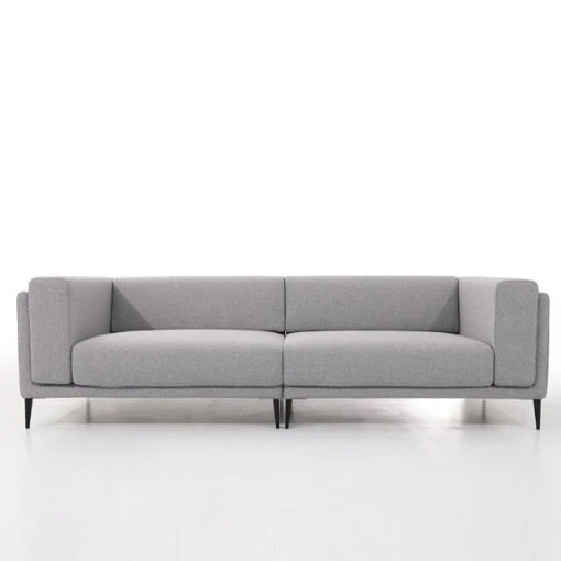 Gray full cover fabric sofa 3D Model .c4d .max .obj .3ds .fbx .stl .blend 