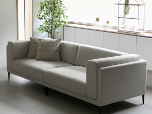 Gray full cover fabric sofa 3D 모델