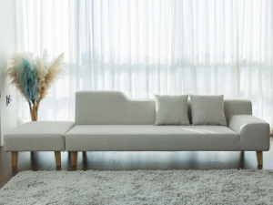 Full Cover Fabric Sofa 3D Model