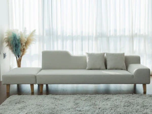 Full Cover Fabric Sofa 3D Model