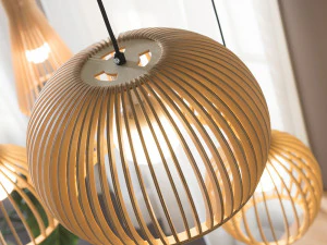 Houten kist 1e klas hanglamp 3D Model