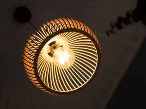 Wood box 1st class pendant light 3D Model