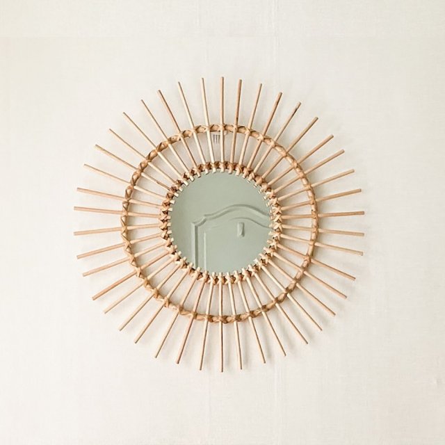 Bamboo rattan mirror Model 3D .c4d .max .obj .3ds .fbx .stl .blend
