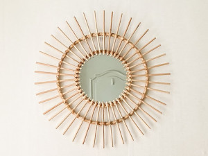 Bamboo rattan mirror Modelo 3D