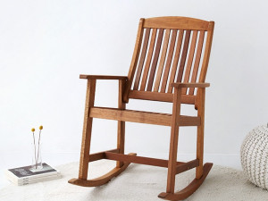 KEMIE Solid Wood Rocking Chair XL18159 3D Modell
