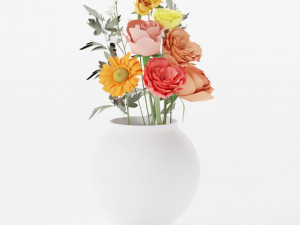 Orange Blossom Fresh Flower 3D 모델