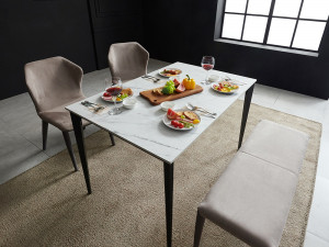 Fancy 12T Tong Ceramic Nordic Dining Table Modèle 3D