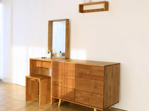 Penteadeira de madeira brownie Modelo 3D