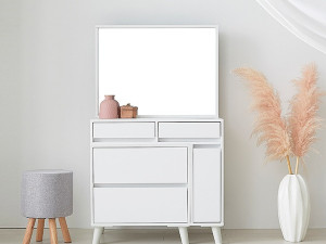 Rachel extended dressing table with mirror Modello 3D