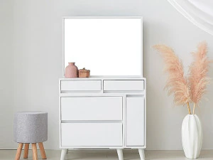 Rachel extended dressing table with mirror 3D Model