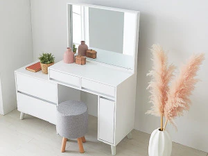 Rachel extended dressing table with mirror 3D Model