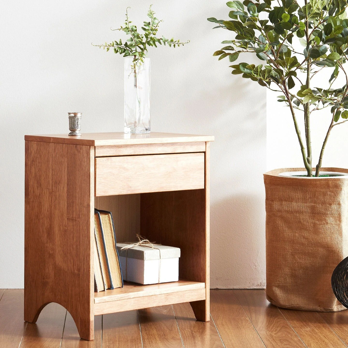 Bell rubber simple solid wood mini bedside 3D Model .c4d .max .obj .3ds .fbx .stl .blend 