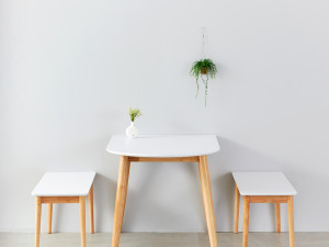 1200 White Semicircle HPL Table 3D Модель